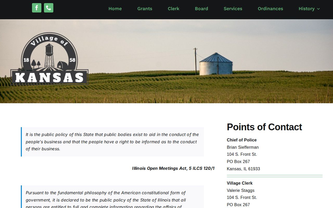 Kansas FOIA instructions for Edgar County arrest and booking records