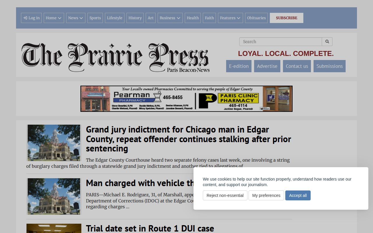 Prairie Press Edgar County Court News source